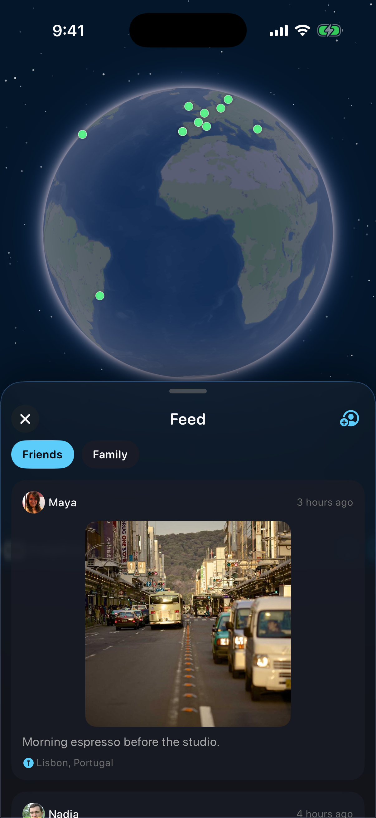 Your world and your friends' latest moments